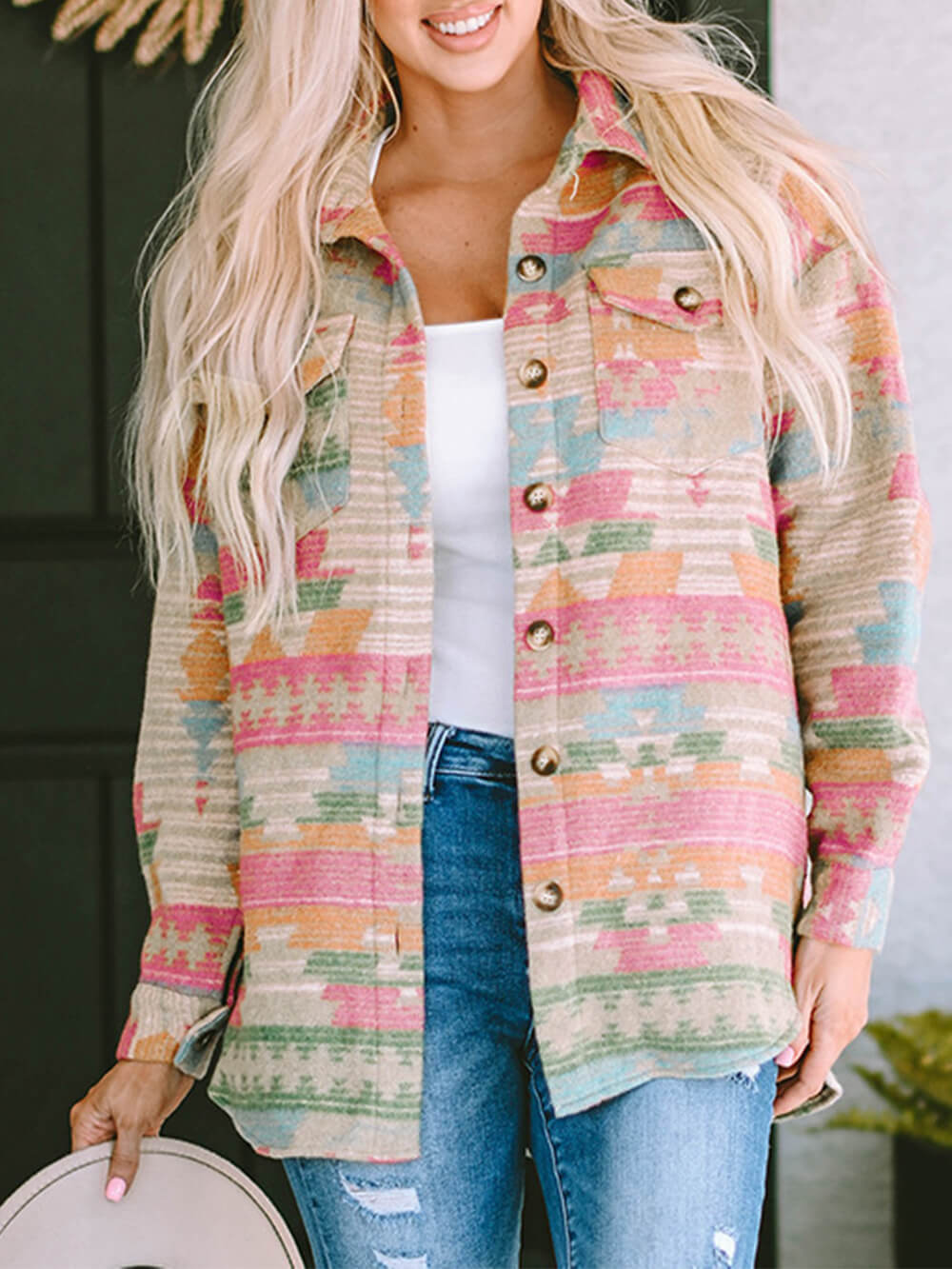 MaisonNox® | Oversized geruite multicolor jas