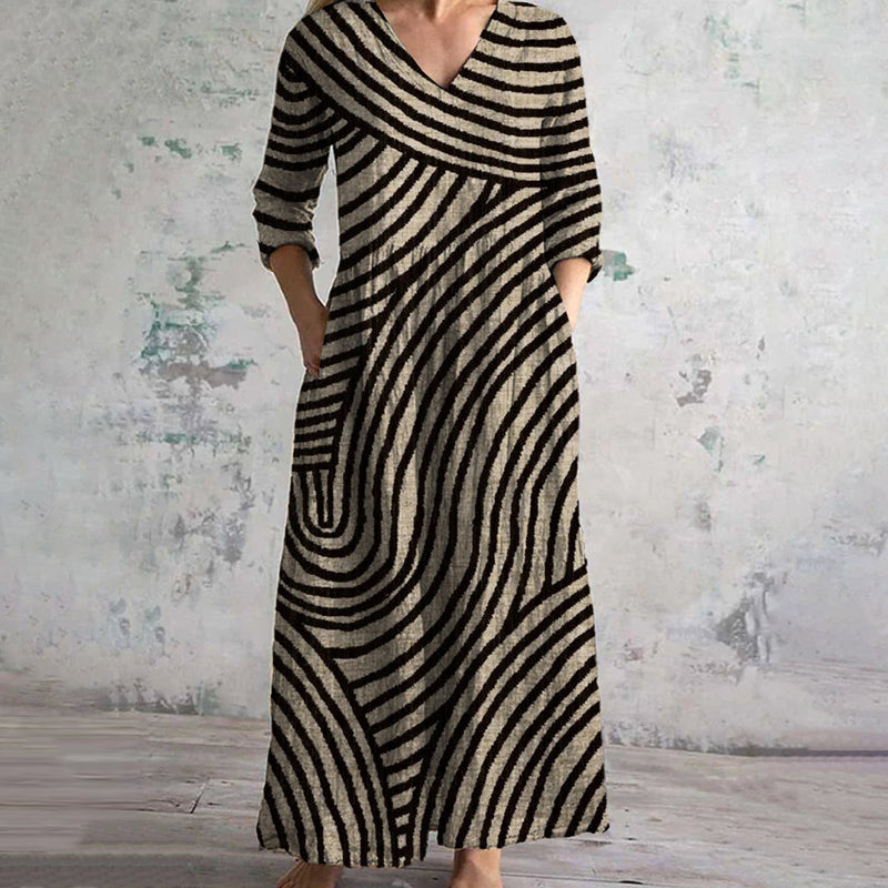 maisonnox® | Vintage Gestreepte Jurk