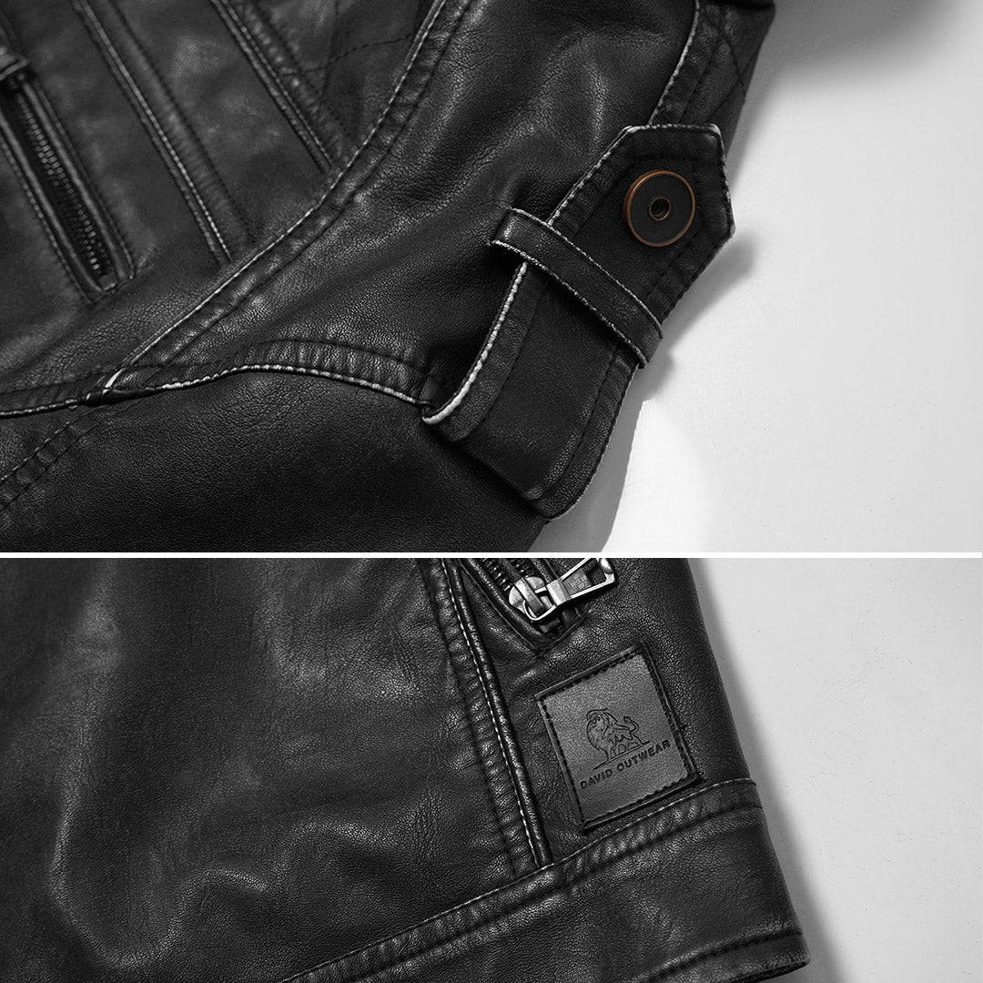 MaisonNox® | Ritsen & Rock Leren Jas