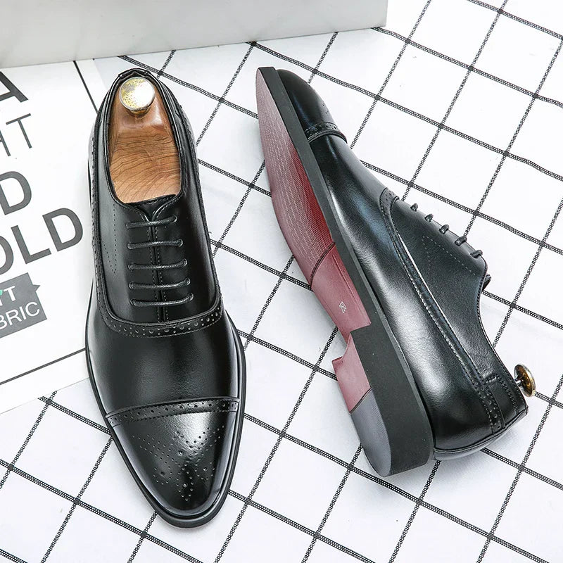 MaisonNox® | Oxford Schoen voor Heren met Rode Zool en Tijdloze Klasse