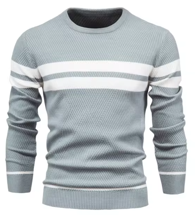MaisonNox®| Stijlvolle herenpullover met visgraatpatroon