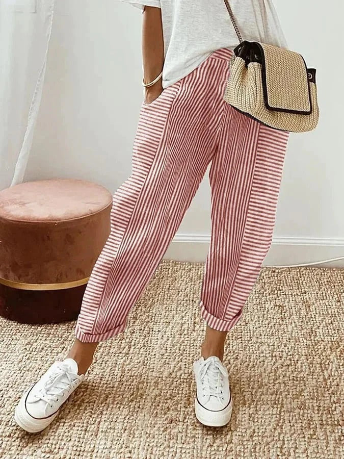 MaisonNox® | Elegante en Casual Gestreepte Broek