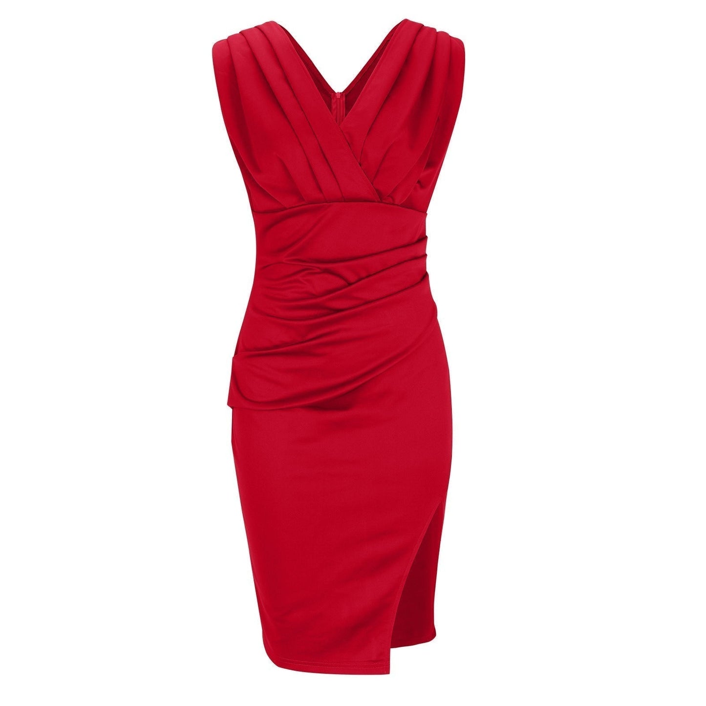 MaisonNox® | Elegante Jurk met V-hals en Chic Split