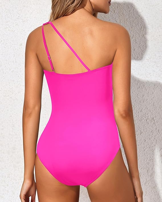 MaisonNox® | Eén-schouder Badpak met Buikcontrole en Flatterende Silhouette