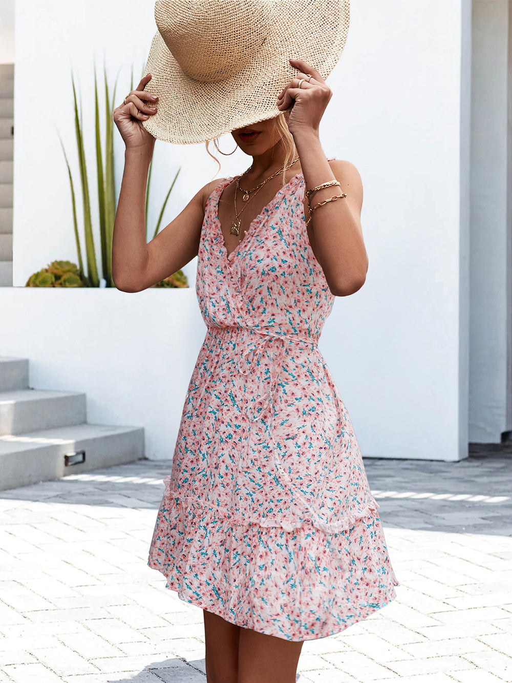 MaisonNox® | Zomerse sexy jurk met volant en V-hals voor dames