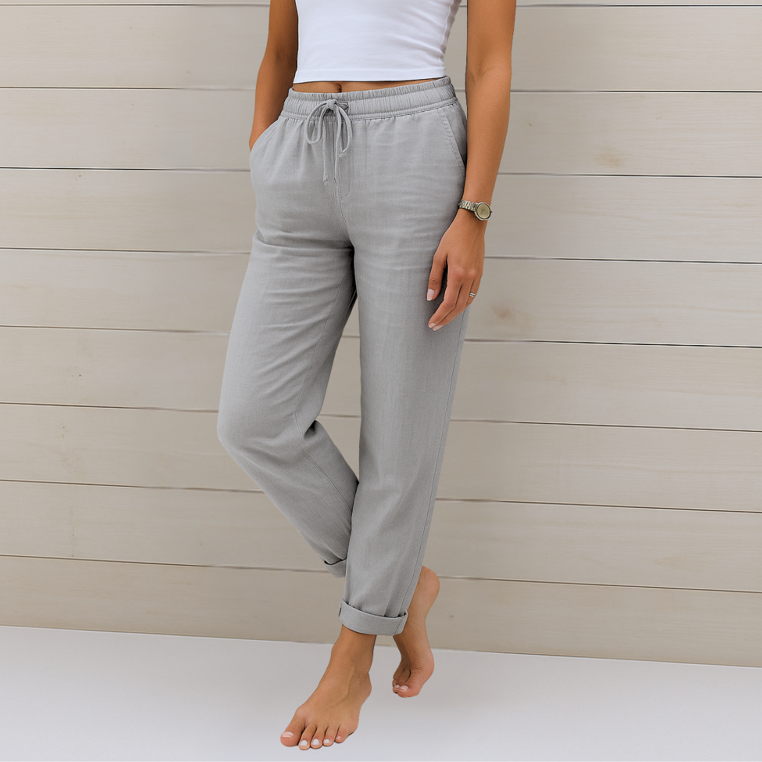 MaisonNox® | Premium ademende linnen stretchbroek