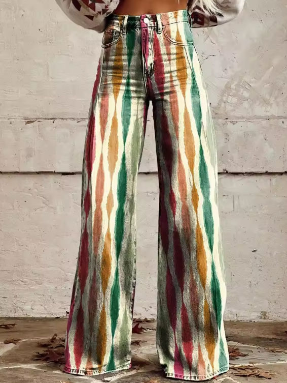 MaisonNox® | Boho Vintage Broek met Retro en Verfijnde Charme