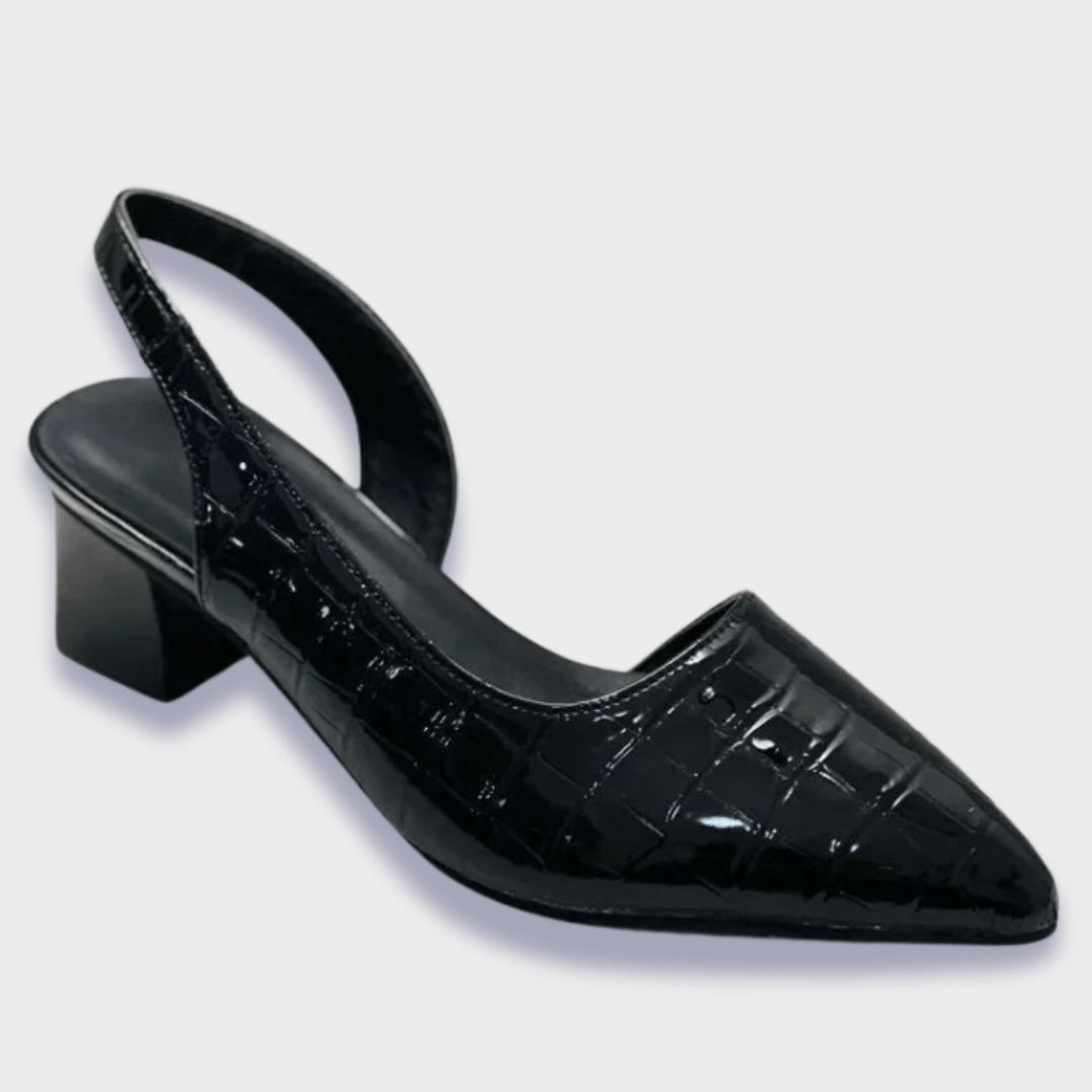 MaisonNox®| Elegante Orthopedische Schoenen met Middelhoge Hak en Krokodillenprint voor de Hele Dag