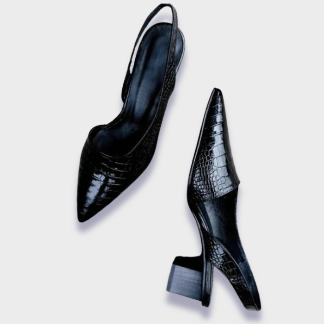 MaisonNox®| Elegante Orthopedische Schoenen met Middelhoge Hak en Krokodillenprint voor de Hele Dag