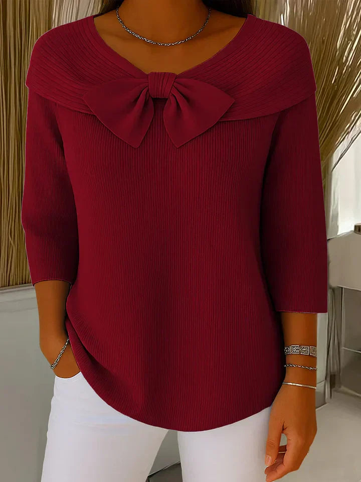 MaisonNox® | Elegante Top met Strik en Perfecte Pasvorm