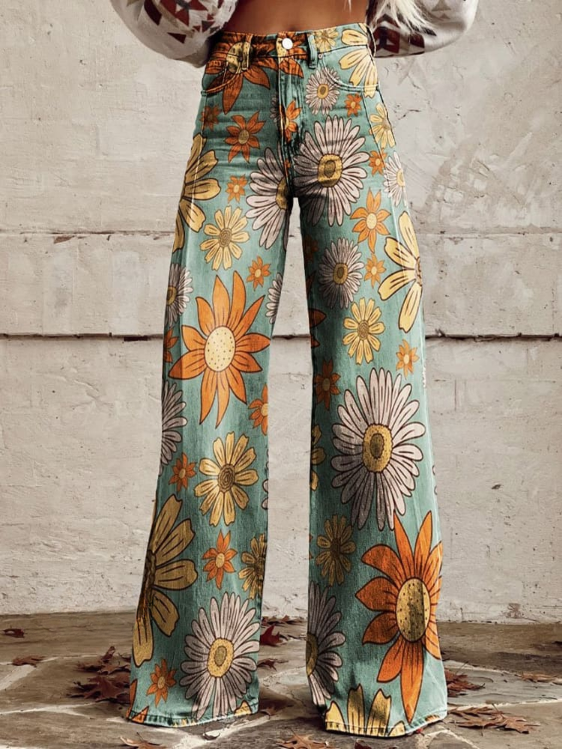 MaisonNox® | Vintage Bloemenpatroon Palazzo Broek