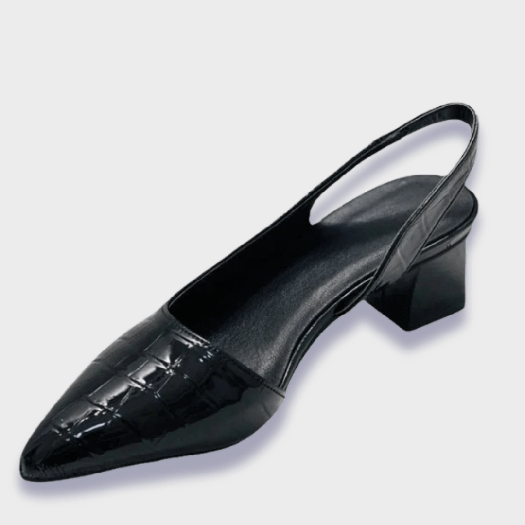 MaisonNox®| Elegante Orthopedische Schoenen met Middelhoge Hak en Krokodillenprint voor de Hele Dag