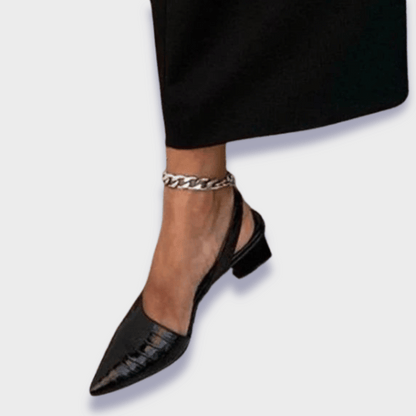 MaisonNox®| Elegante Orthopedische Schoenen met Middelhoge Hak en Krokodillenprint voor de Hele Dag