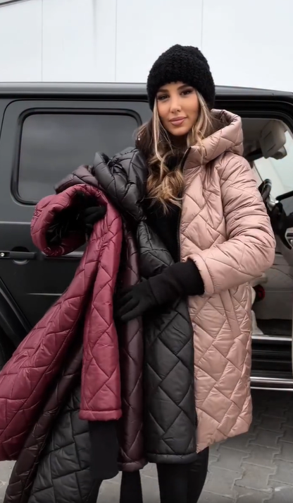 MaisonNox® | Elegante gewatteerde winterjas met capuchon