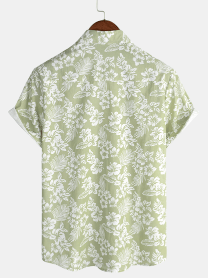 MaisonNox® | Hawaïblouse met korte mouwen en bloemenpatroon