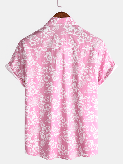MaisonNox® | Hawaïblouse met korte mouwen en bloemenpatroon