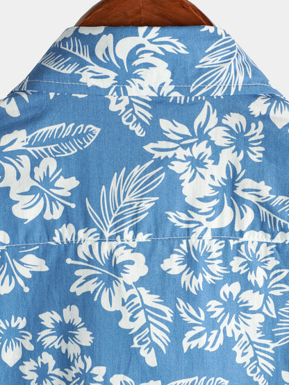 MaisonNox® | Hawaïblouse met korte mouwen en bloemenpatroon