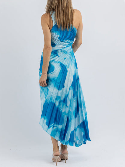 MaisonNox® | Blauwe surf midi jurk