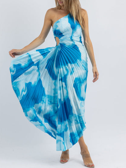 MaisonNox® | Blauwe surf midi jurk
