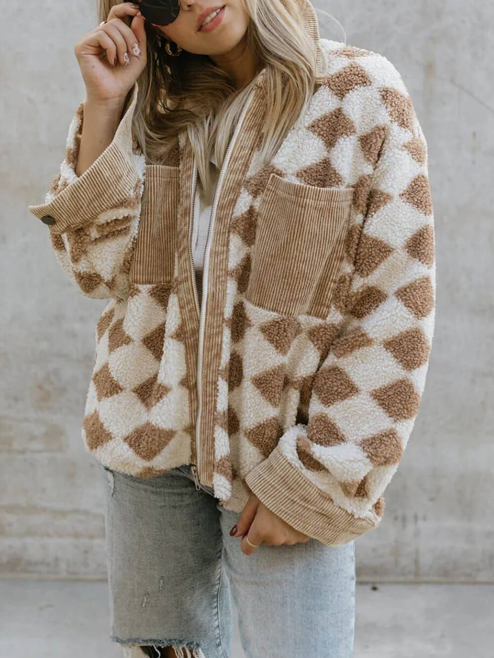 MaisonNox® | Jas met rits van fleece