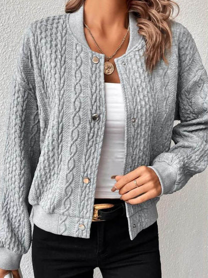 MaisonNox® | Jasje van jacquard met een ruime pasvorm