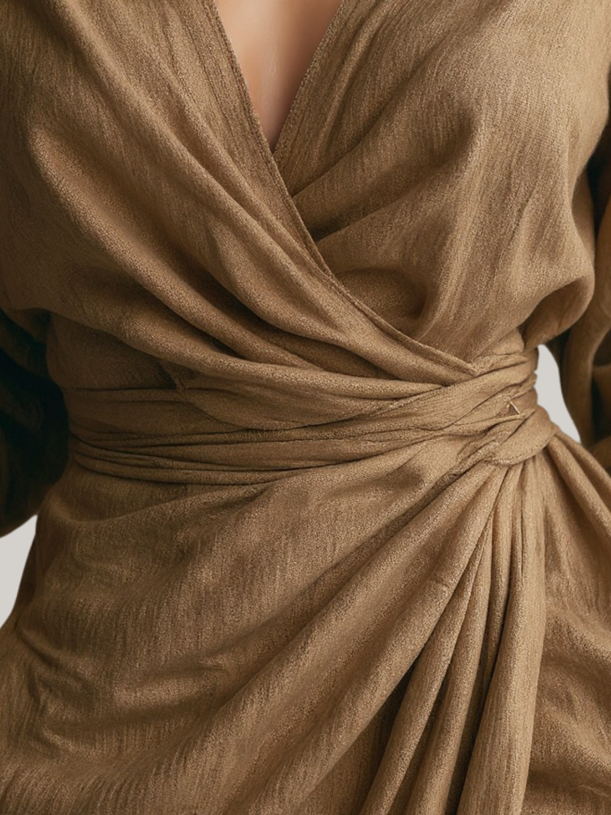 maisonnox® | Linnen Maxi Wikkeljurk