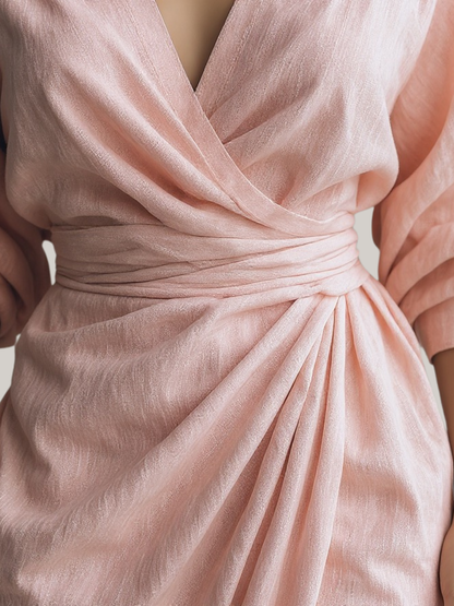 maisonnox® | Linnen Maxi Wikkeljurk