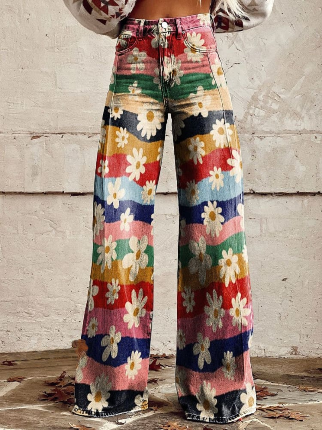 MaisonNox® | Retro Bloemen Broeken Elegant en Comfortabel