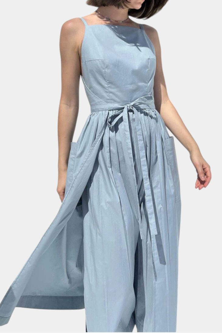 MaisonNox® | Lange Jurk met Verstelbare Lussen voor Romantische Stijl en Zomerse Comfort