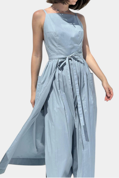 MaisonNox® | Lange Jurk met Verstelbare Lussen voor Romantische Stijl en Zomerse Comfort
