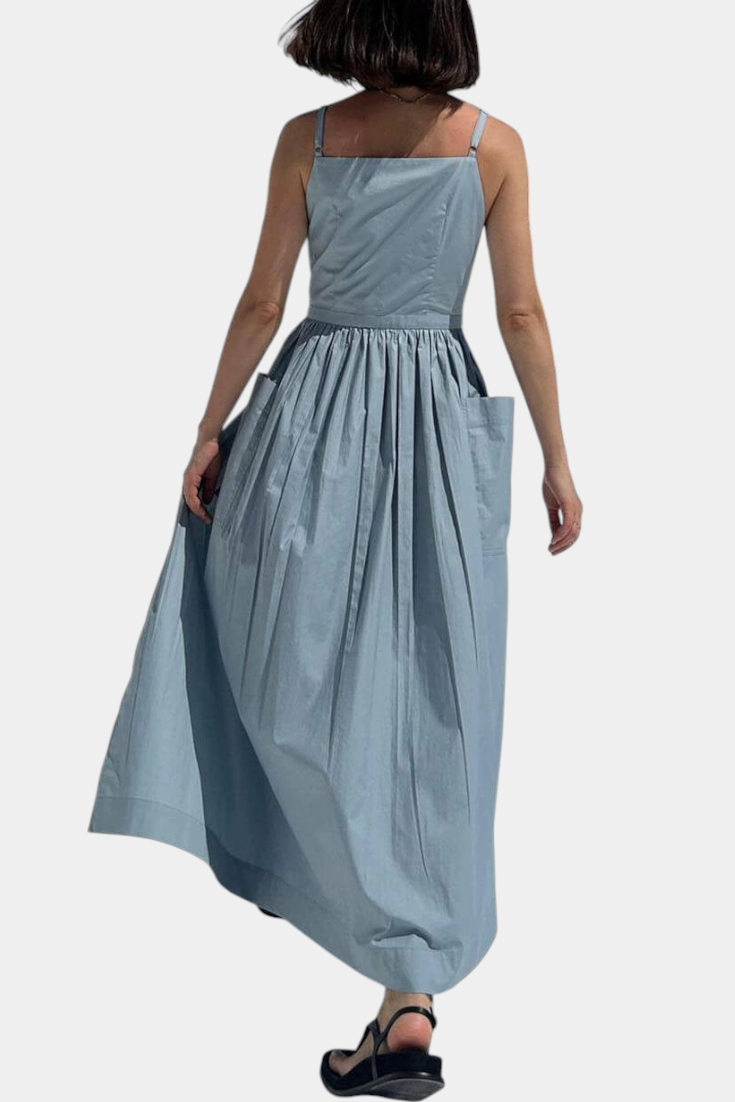 MaisonNox® | Lange Jurk met Verstelbare Lussen voor Romantische Stijl en Zomerse Comfort