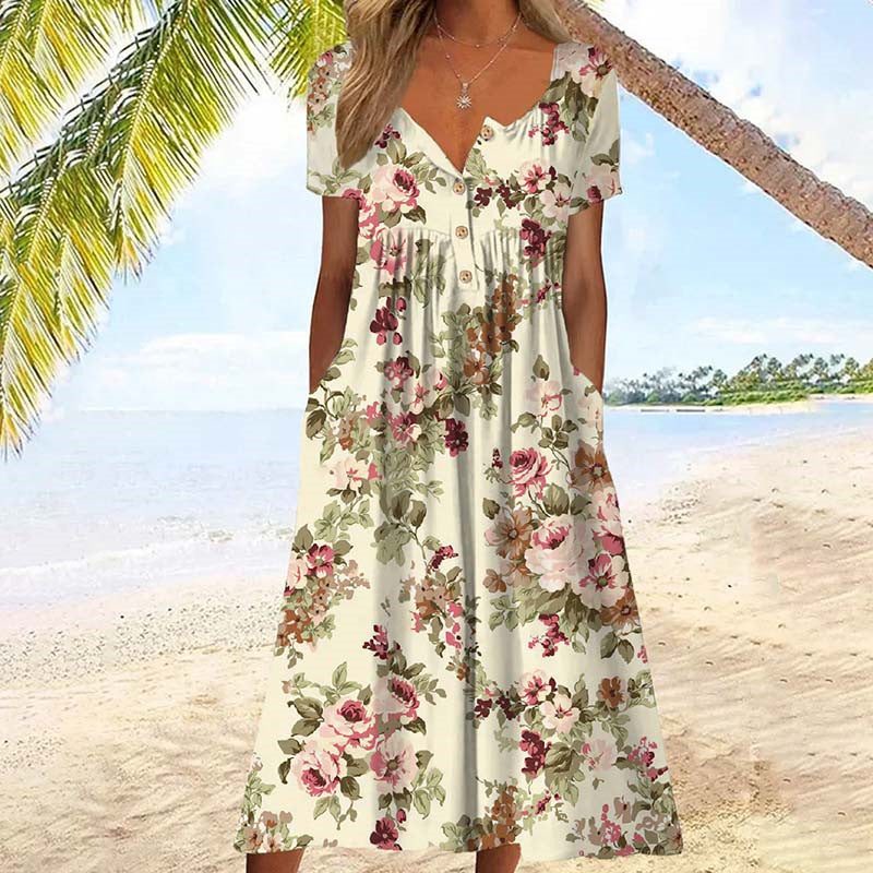 maisonnox® | Vintage jurk met bloemenprint