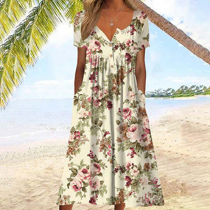 maisonnox® | Vintage jurk met bloemenprint