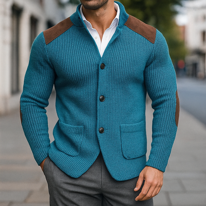 MaisonNox® | Gebreid Jasvest met Suède Accenten voor Comfort en Klasse