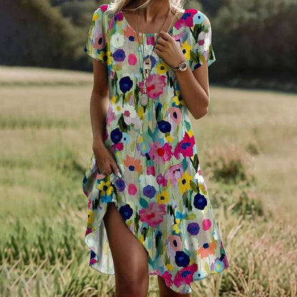 maisonnox® | Kleurrijke jurk met bloemenprint