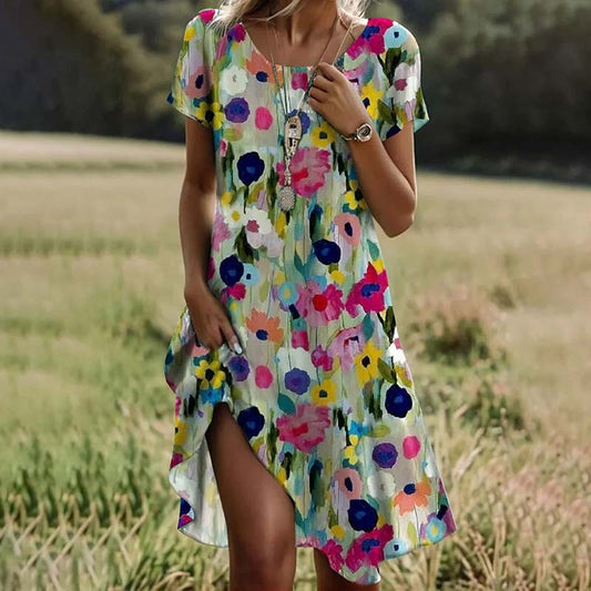maisonnox® | Kleurrijke jurk met bloemenprint