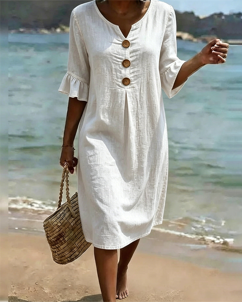maisonnox® | Luxe Denim Look Jurk (tijdelijk 1+1 gratis)