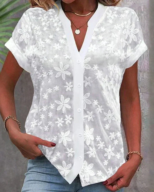 maisonnox® | Witte Kanten Blouse
