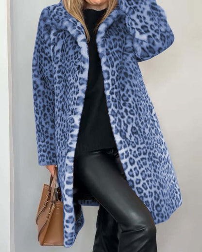 MaisonNox®| Lange Luipaardjas met Tijdloze Elegantie en Verfijnd Comfort