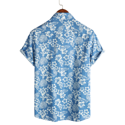 MaisonNox® | Hawaïblouse met korte mouwen en bloemenpatroon