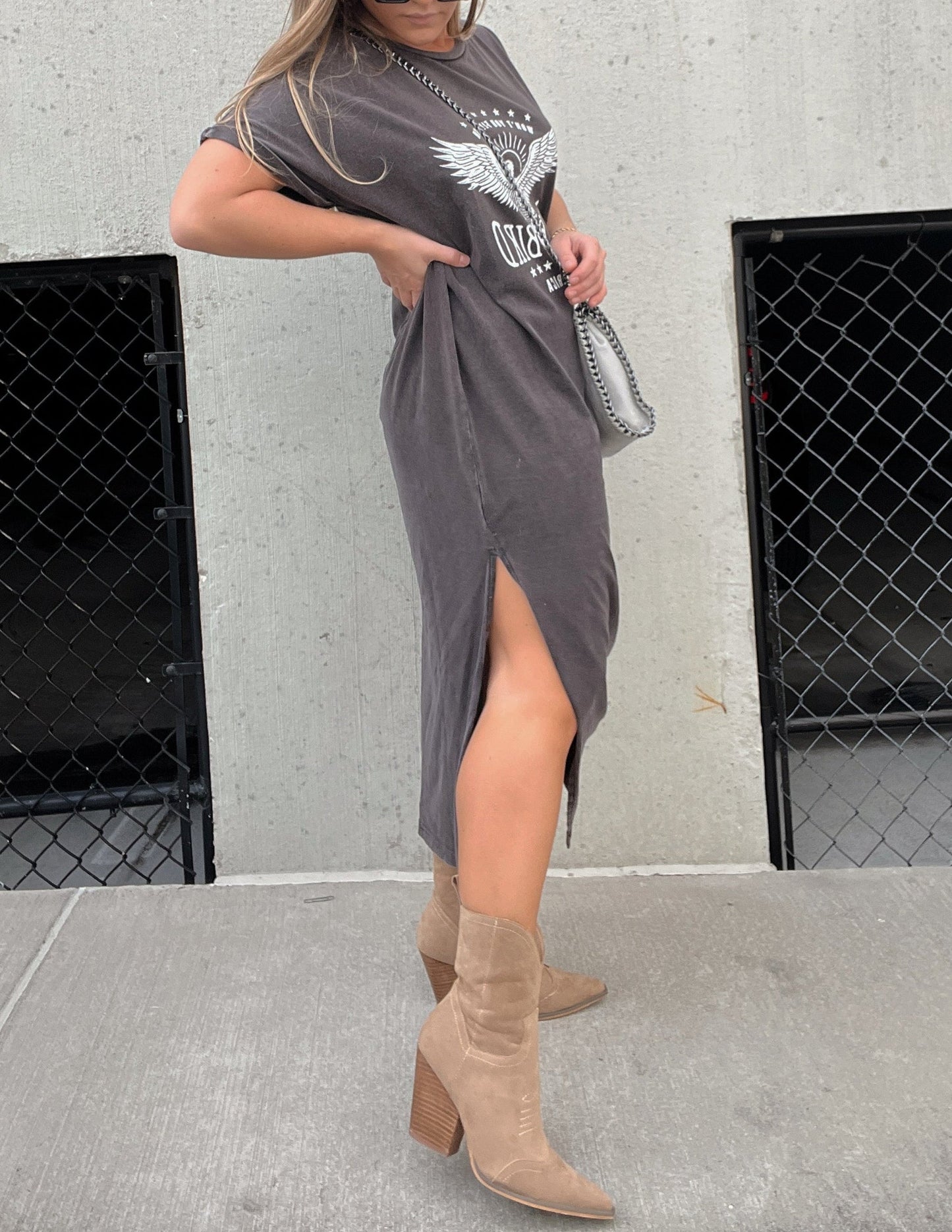 MaisonNox® | Midi-jurk met vogelprint