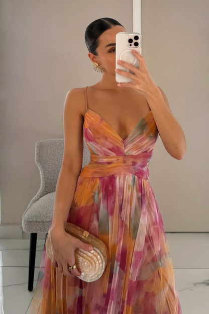 MaisonNox® | Maxi Boheemse Jurk met Romantische Bloemenprint