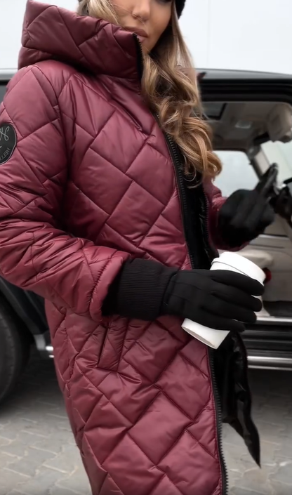 MaisonNox® | Elegante gewatteerde winterjas met capuchon