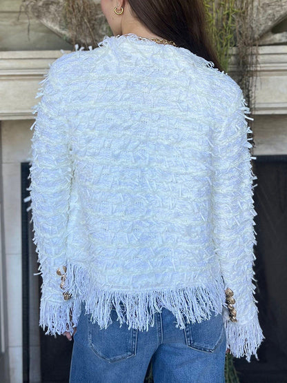 MaisonNox® | Elegante Jas met Franje, Nieuwe Trend voor een Verfijnde Stijl en Dagelijks Comfort
