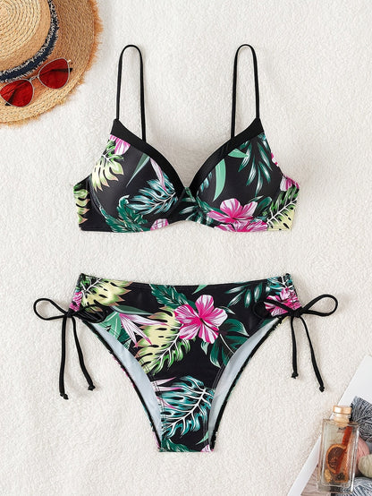 MaisonNox® | Bikini Sculpterend met Beugel en Tropische Bloemenprint voor de Zomer