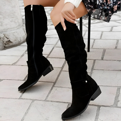MaisonNox® | Stijlvolle Suède Knieboots