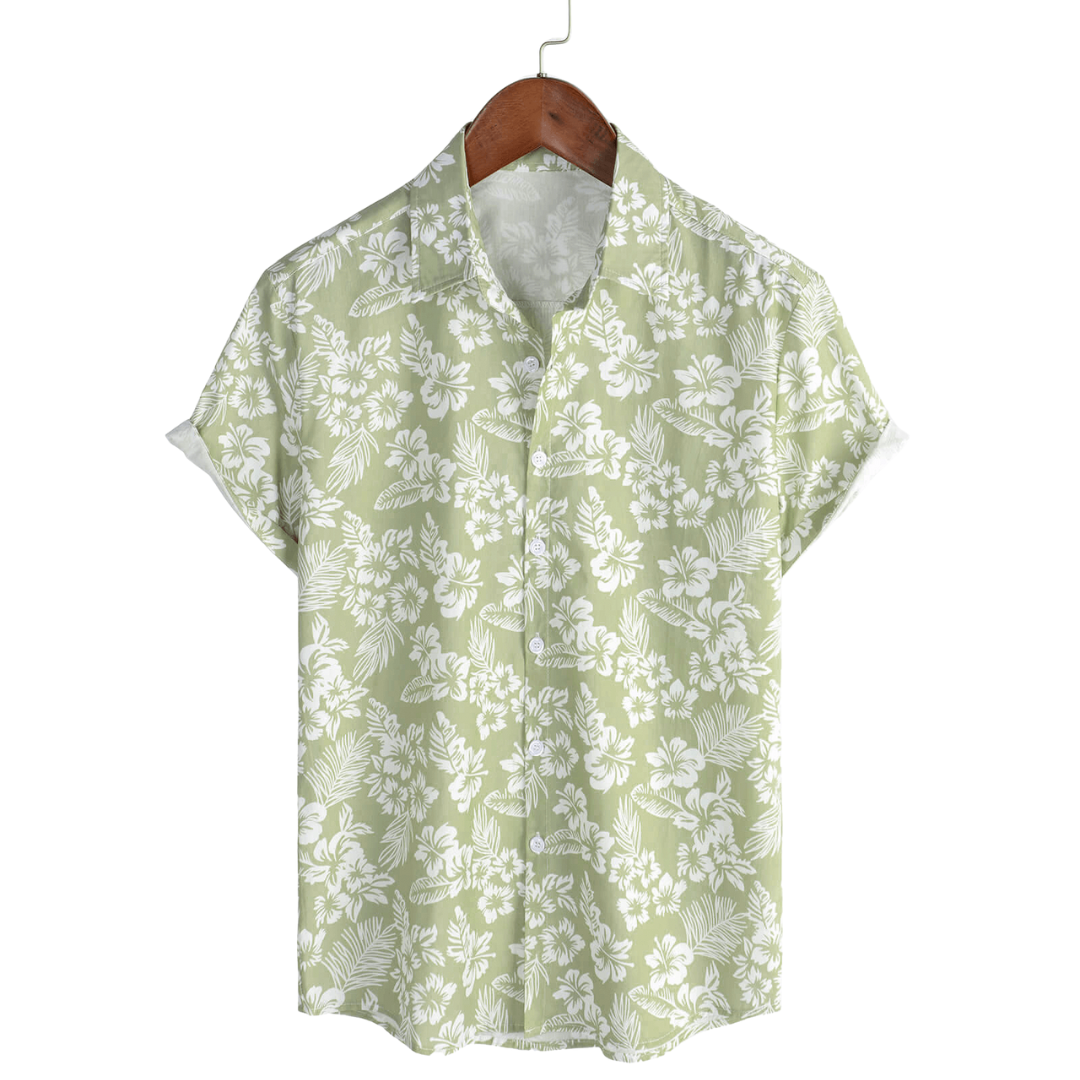 MaisonNox® | Hawaïblouse met korte mouwen en bloemenpatroon
