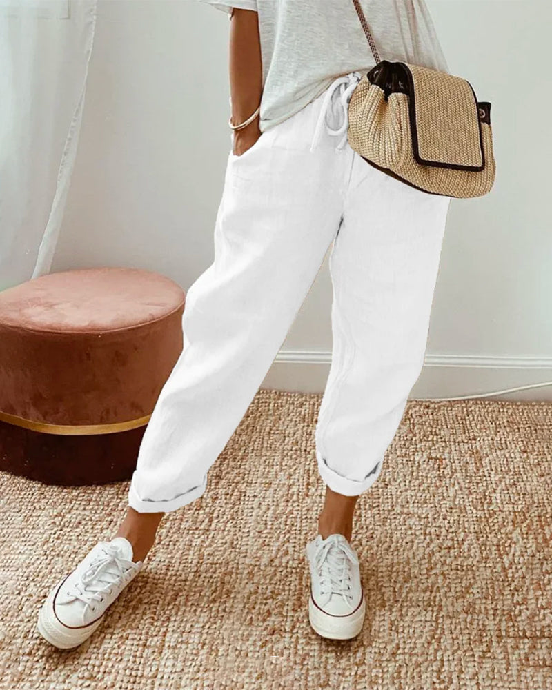 MaisonNox® | Casual Damesbroek met Ademend Comfort en Tijdloze Elegantie voor Elke Dag