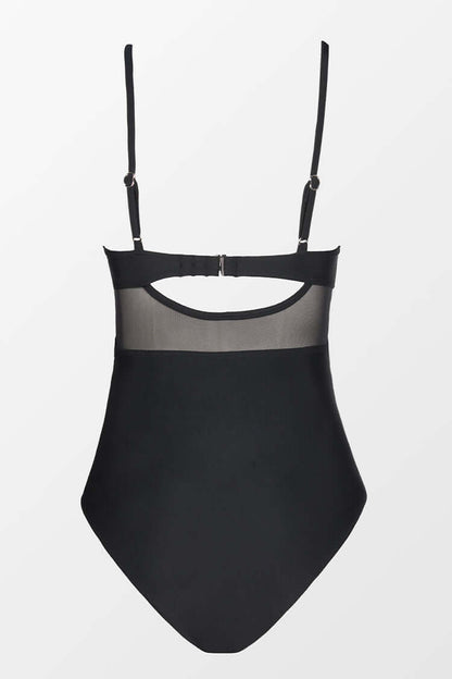 MaisonNox® | Eénstuk Badpak met Transparante Accenten en Elegante Corrigerende Pasvorm