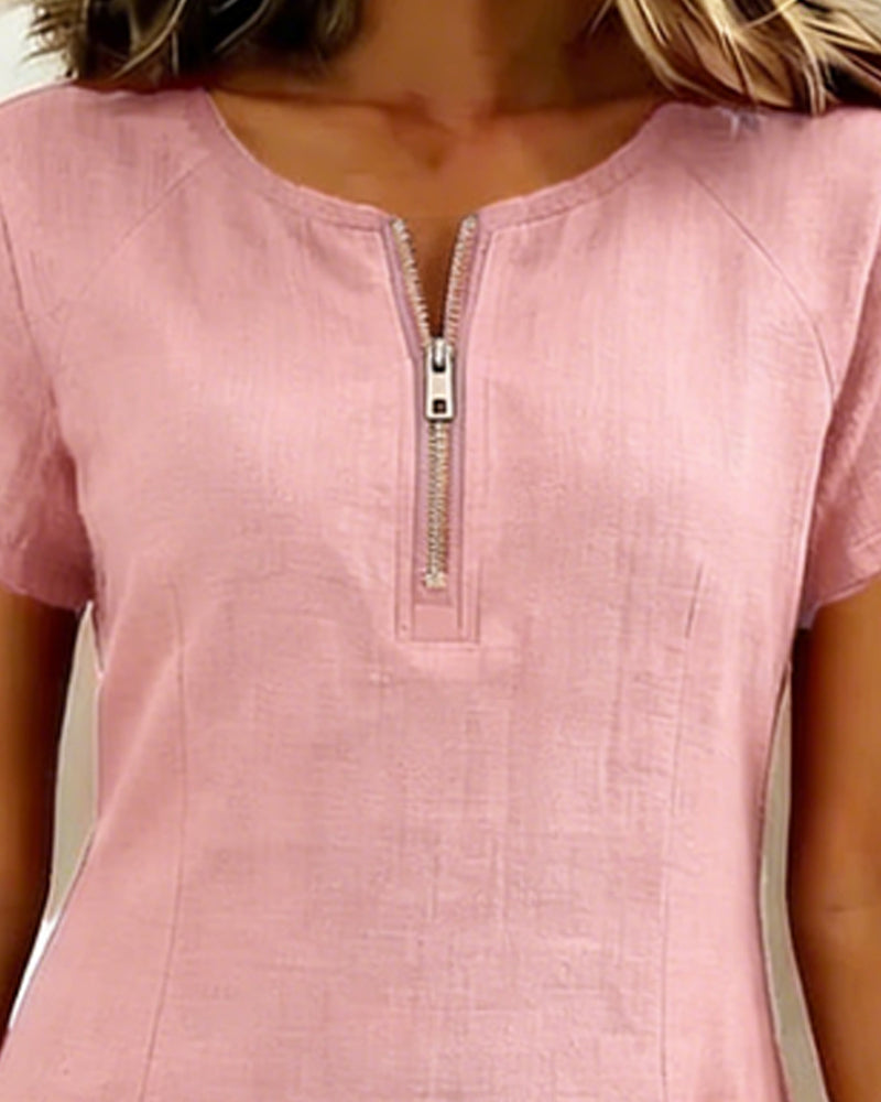 maisonnox® | Katoenen jurk met ritssluiting